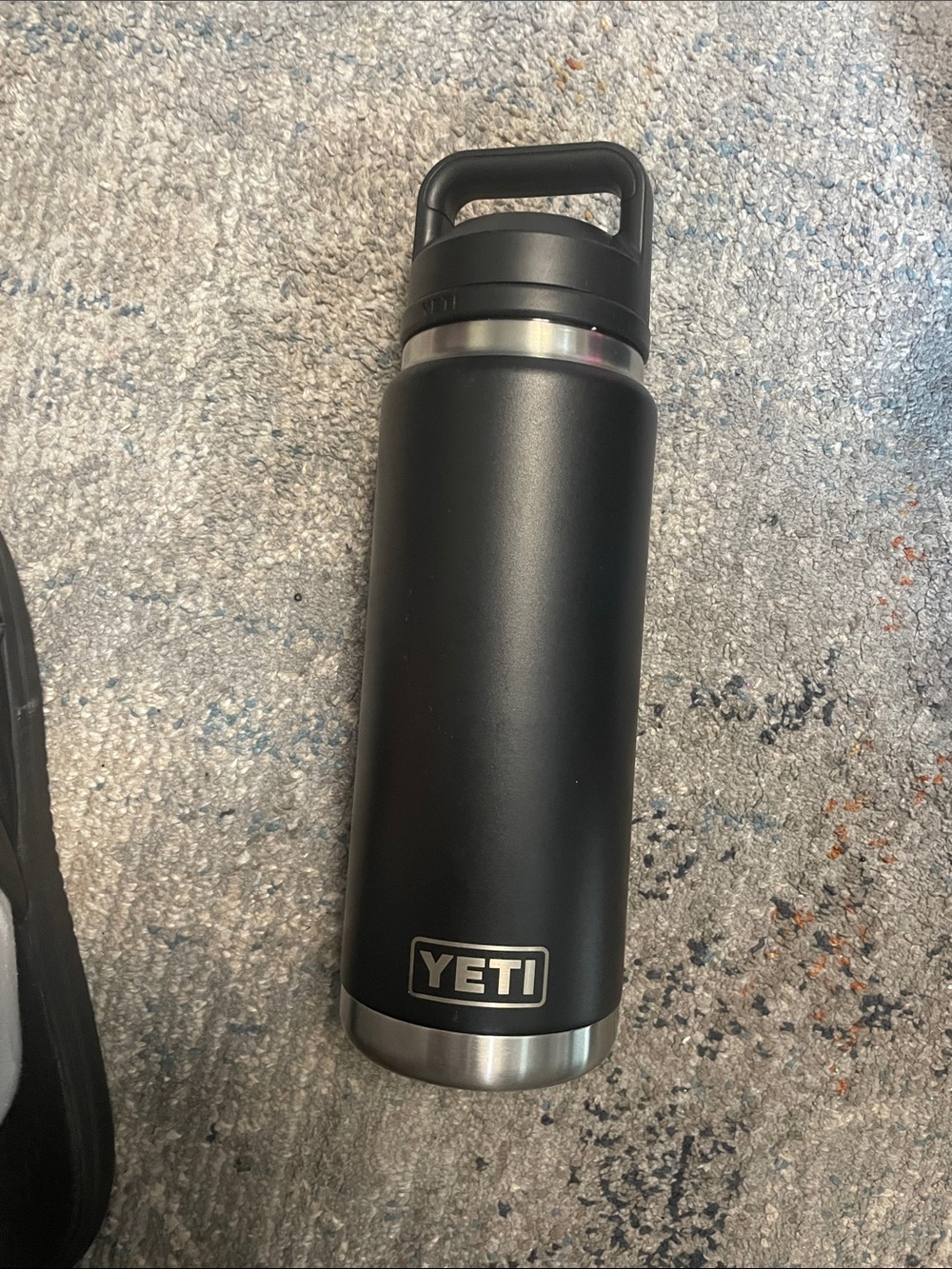 Yeti Black Stainless Steel Insulated Bottle with Carry Handle